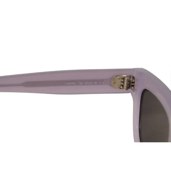 Celine Mens CL401921 Sunglasses Purple Translucent Acetate Square Round Shades